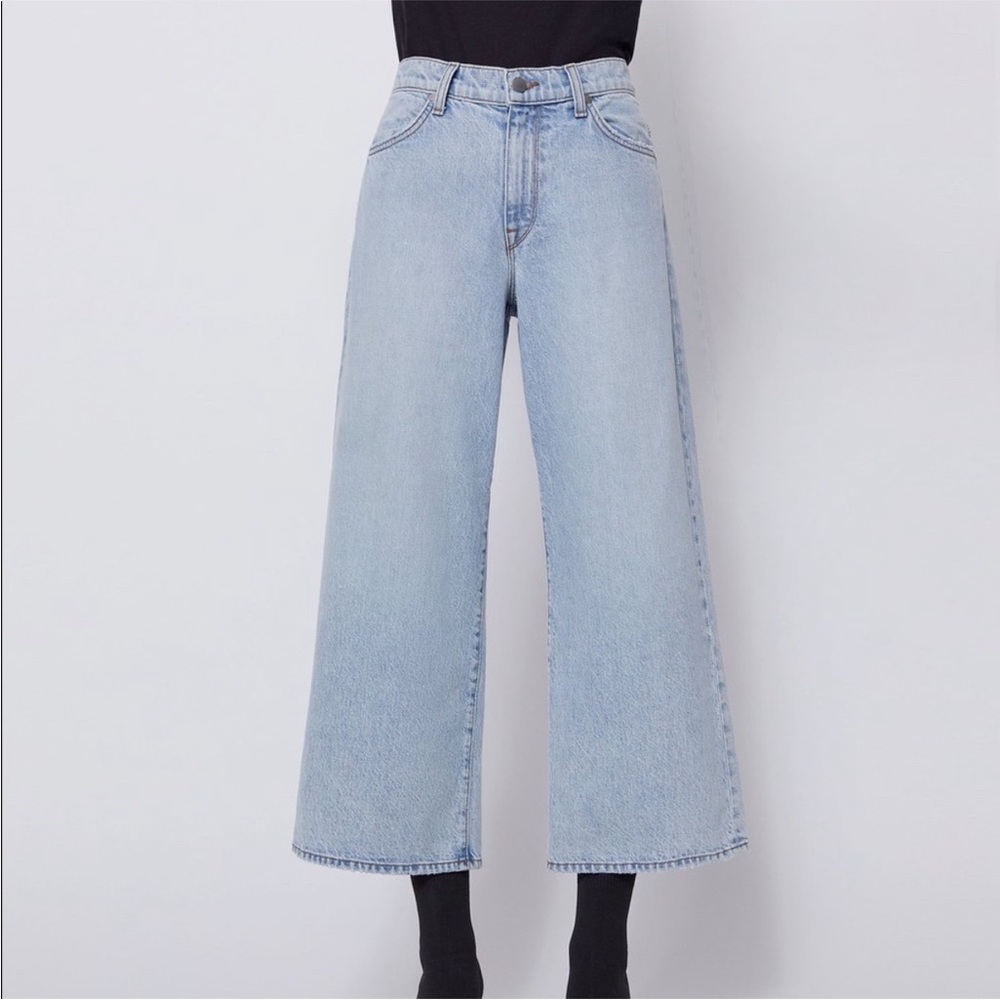Bldwn Baldwin Women’s Size 25 Light Wash Cropped Wide Leg Jeans